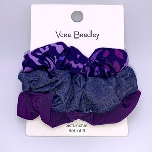 Vera Bradley Scrunchie Set in Amethyst Paisley